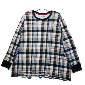 Vera BradleyPerfectly Plaid Sleep Shirt Blue Womens 3XL Cotton Long Sleeve - Picture 1 of 6
