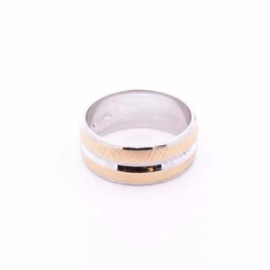 14 Karat Yellow & White Gold Band -106921 - Picture 1 of 1