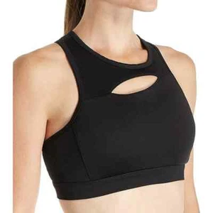 NWT Jockey Performance Slash & Run Sports Bra in Deep Black Women's Size Small - Picture 1 of 5