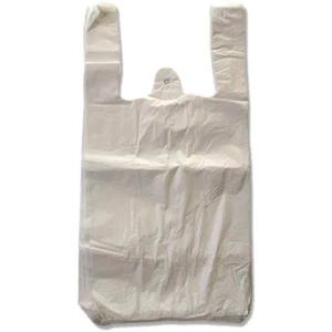 4000 x TÜTEN PLASTIK HEMDCHEN TRAGETASCHEN 25+12x45cm WEIß MARKT PLASTIK BEUTEL - Bild 1 von 3