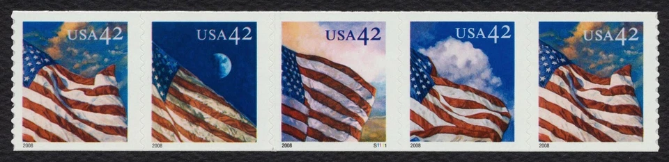 #4239a 42c American Flags, PNC S1111 Mint **ANY 5=FREE SHIPPING** - Image 1 of 1