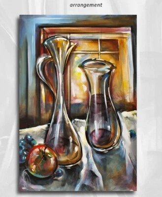 modern still life painting arrangement dining room home decor original Mike Lang - Image 1 of 4