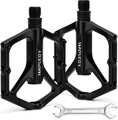 Wide Platform Mountain and Road Bike Pedals with Anti-Skid Design, 1PCS Wrench - Image 1 of 4