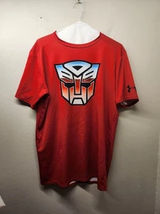 Under Armour Transformers Shirt Mens Medium Red Autobots Alter Ego Heat Gear 2XL - Picture 1 of 9