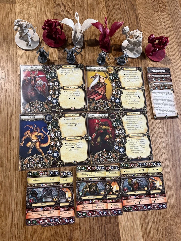 DESCENT 2ND ED - VISIONS OF DAWN EXPANSION - Monster and Hero - Please Read! - Bild 1 von 3