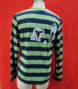 TROVATA LONG SLEEVE MENS SHIRT PLAY GOLF LOGO (XL ) GREEN STRIPE - Picture 1 of 12