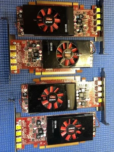 4 x AMD FirePro W4100 102C7550300 Video Card PCIe 2GB GDDR5 4 Mini DisplayPort - Picture 1 of 4
