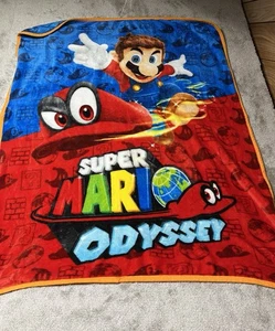 Super Mario Odyssey Nintendo Decke Überwurf Weich Plüsch Kinder Vintage Videospieler - Bild 1 von 8
