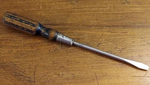 Vtg Stanley Hurwood No. 20 Slot-head screwdriver 12" Blue Wood Handle - Picture 1 of 7