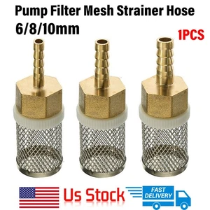 Pump Filter Mesh Strainer Hose Barb Fitting Impurity 6mm~10mm 1/4" 5/16'' 3/8'' - Picture 1 of 21