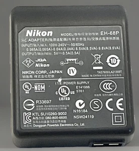 Nikon EH-68P OEM Genuine Original Charging AC Adapter USB Charger Tested Used - Picture 1 of 5