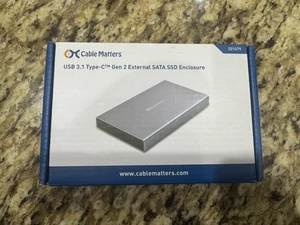 Cable Matters Premium Aluminum 10Gbps Gen 2 USB C Hard Drive Enclosure for 2.5" - Picture 1 of 2