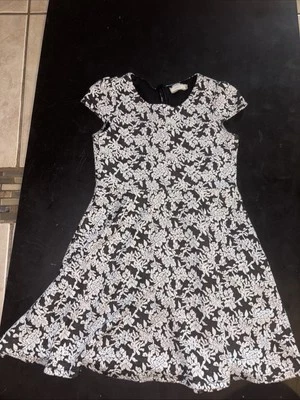 Vestido Soprano Niñas Negro Blanco Manga Gorra Mediano 10/12 Foto 1 de 4