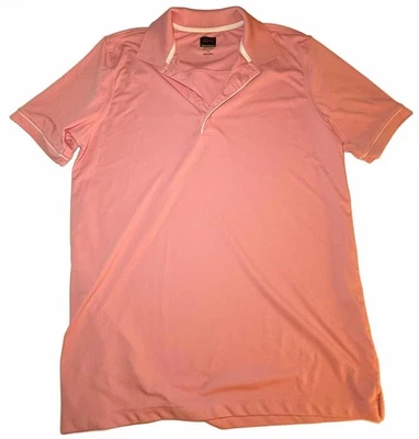 Greg Norman Play Dry Men's Large short sleeve Polo Pink Golf Shirt.  - Image 1 of 4