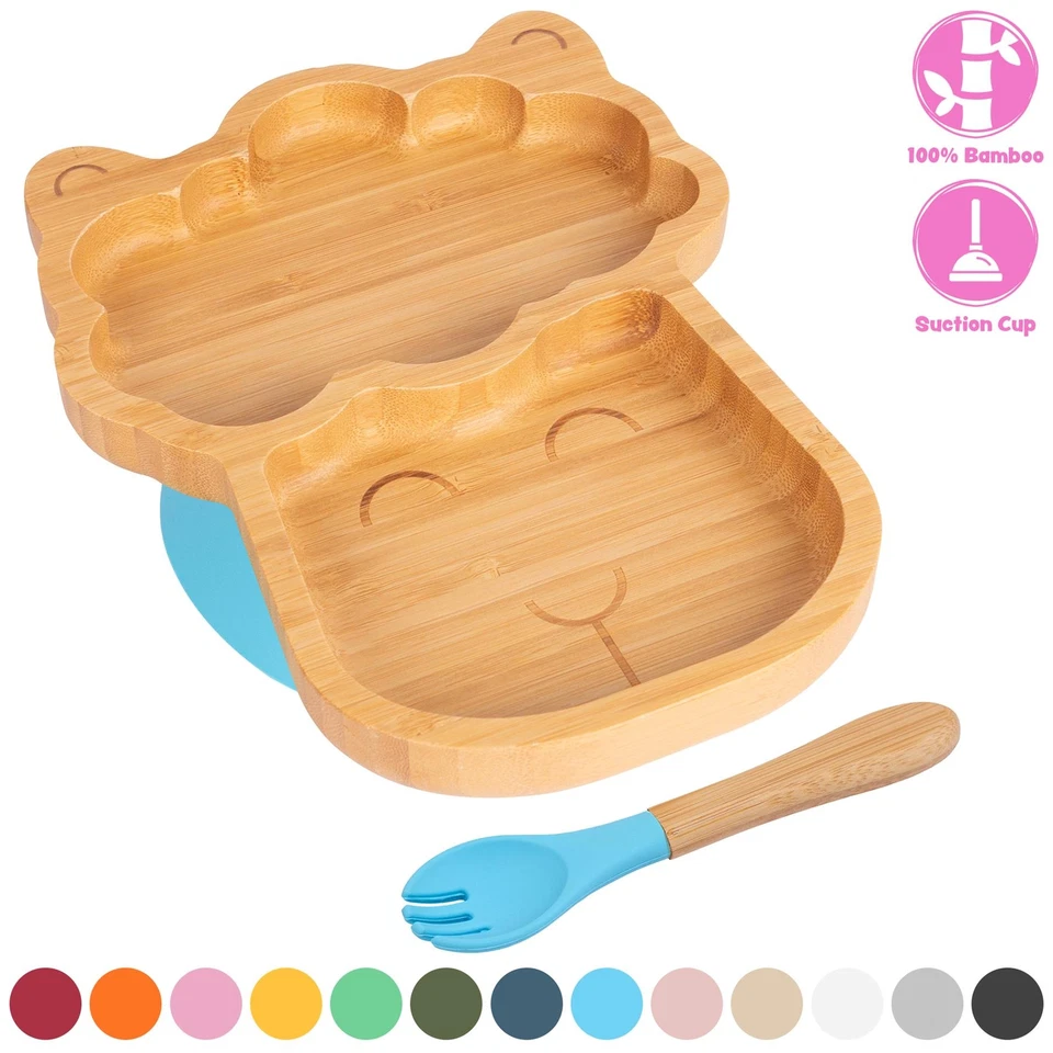2pc Tiny Dining Bambus-Lama-Baby-Entwöhnungsteller & Gabelsatz - Bild 1 von 1