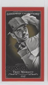 2016 Upper Deck Goodwin Champions Black & White Minis Royal Red Troy Merritt