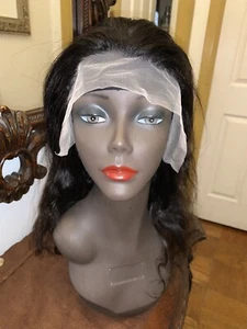 13X4 Lace Front Perücke Echthaar vorgezupft mit Babyhaar 20 Zoll Körperwelle Lace - Bild 1 von 8