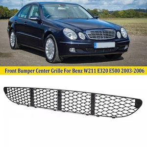 Front Bumper Center Cover Mesh Grill For Mercedes Benz W211 E320 E350 E500 03-06 - Picture 1 of 10