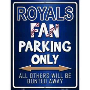 Letrero de estacionamiento de metal Royals 9"x 12" para hogar pared puerta garaje novedad decoración - Imagen 1 de 1