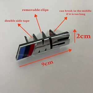 M5 Front Grille Emblem Logo Badge for BMW 5 Series Tuning 3.54in*0.79in