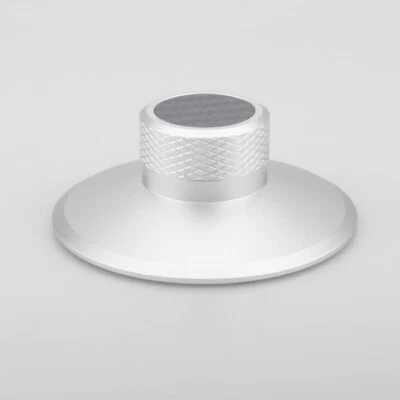 Audio Record Weight Stabilizer Aluminum Turntable Clamp Silver Tone Metal 120g - Image 1 of 4