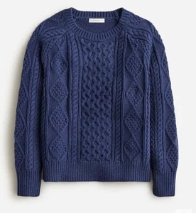 Crewcuts Boy’s Kids' cable-knit fisherman sweater SzXS(4-5) Navy - Picture 1 of 8