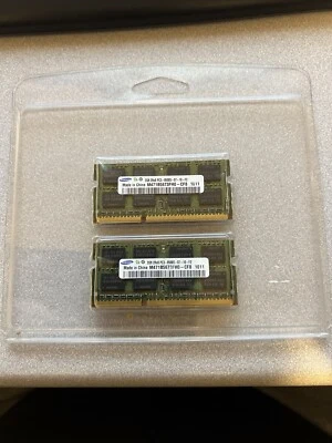 Memory Samsung 2GB 2GBx2 DDR3 PC3-8500S-07-10-F2 204pin SODIMM Laptop RAM - Image 1 of 3