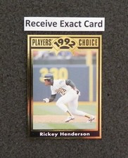 RICKEY HENDERSON 1992 Cartwrights 1992 PLAYERS CHOICE Gold Card # 23 _ Card (A)