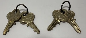 Vintage Russwin Ornate Key Lot Double Dragon 4 Keys - Picture 1 of 6