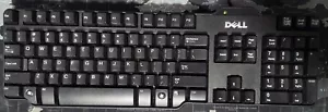 Dell L100 0RH659 Black Ergonomic Multimedia USB-Wired Keyboard - Picture 1 of 5