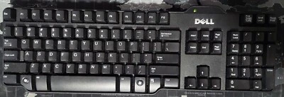 Dell L100 0RH659 Black Ergonomic Multimedia USB-Wired Keyboard - Image 1 of 4