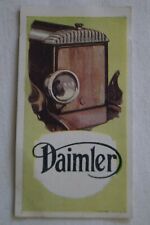 Makes of Motor Cars & Index Marks Vintage 1925 Pre WWII Triumph Card - Daimler