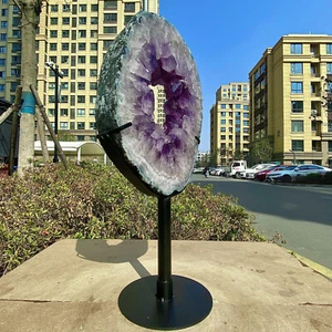 7,36 lb Natural Amatista Cueva Cristal Rebanada Cuarzo Cristal Mineral Espécimen - Imagen 1 de 13