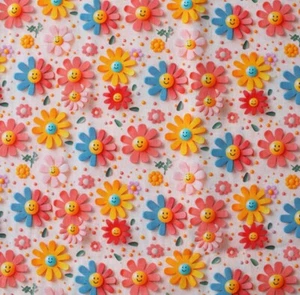 Little Johnny 100% Cotton 3D Cotton 142cm Wide Digitally Printed Cotton Fabric - Picture 1 of 2