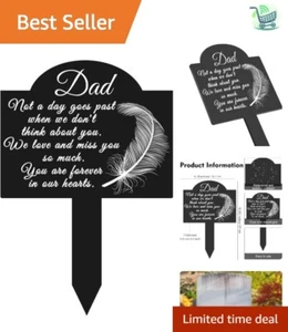 Waterproof Sympathy Garden Stake - Charming Dad Memorial Plaque 10.6" x 6.2" - Picture 1 of 9