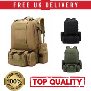 Tactical Backpack 50L Military Molle Rucksack Waterproof Mens Bag Camping Hiking - Picture 1 of 7
