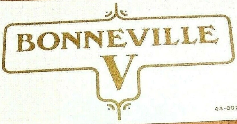 Framed Bonneville V side panel vinyl sticker each Triumph T120R 5 speed 1972 - Image 1 of 2