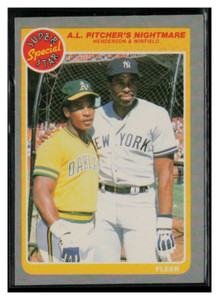 1985 Fleer #629 Rickey Henderson / Dave Winfield