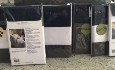 RALPH LAUREN  LANGDON WYATT 9pc F/QUEEN DUVET SET TWEED GREEN WHITE NIP - Image 1 of 4