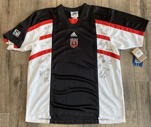 Vintage 1999 Adidas DC United NWT Large Signed MLS Cup Champions Soccer Jersey - Picture 1 of 11