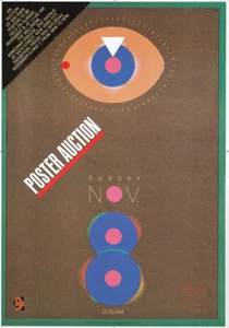 Original Vintage Poster Milton Glaser RARE Auction Mod - Picture 1 of 1