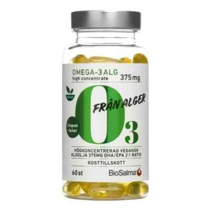 BioSalma Omega 3 Alage aceite 375 mg DHA EPA suplemento vegano 60 cápsulas - Imagen 1 de 6