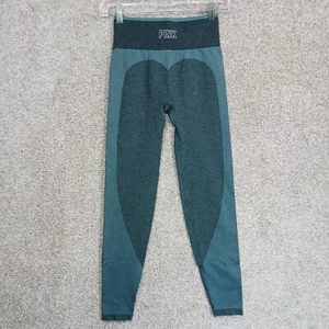 VS Victoria Secret Pink Leggings Womens S Green Best Butt Stretchy Gym Active - Picture 1 of 9