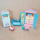 Mixed Doll Furniture Lot Barbie Kelly Viacom Crib Dresser Toy Box Closet Tea Set