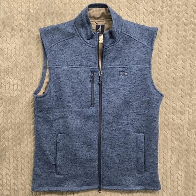 Johnnie-O Vest Mens M Blue Wake Wes Full Zip Peformance Stretch Preppy Outdoor - Image 1 of 4