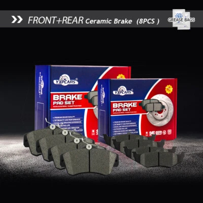Front Rear Ceramic Brake Pads For 2001-2010 Chrysler PT Cruiser Dodge Neon - Image 1 of 4