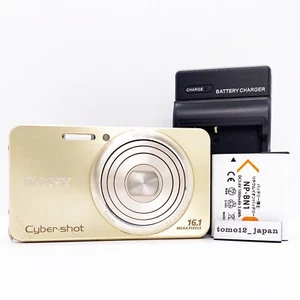 SONY Cyber-shot DSC-W570 Gold 5x Zoom 16.1 MP Digital Camera Japanese From Jp - Picture 1 of 11