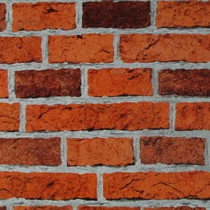 Brick Effect Wallpaper Textured Embossed Vinyl Slate Stone Rustic Realistic Red - Picture 1 of 2