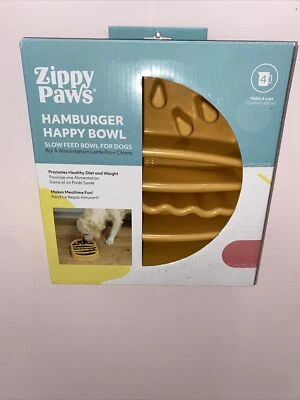 Zippy Paws - Hamburger Happy Bowl Dog Slow Feeder Bowl - Image 1 of 2
