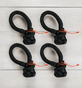 Paquete de 4 x Grilletes Blandos HMPE Dyneema Negros Yates Marinos Barcos Bote 2mm-8mm - Imagen 1 de 4